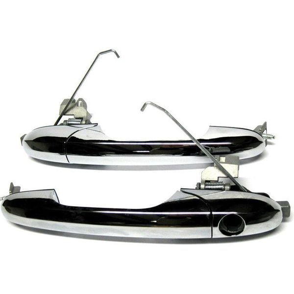 Maniglia Porta Anteriore Sinistra + Destra Lato Guida Cromata Per Fiat 500 Dal 2007--image