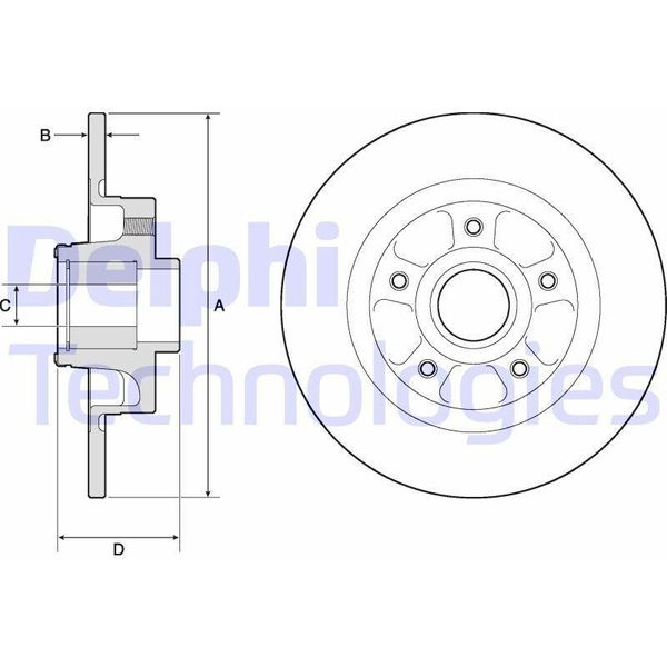 2X Disco Freno Delphi BG9132RS Per Renault ScéNic Iii (JZ0/1_) Fluence (L3_)-image