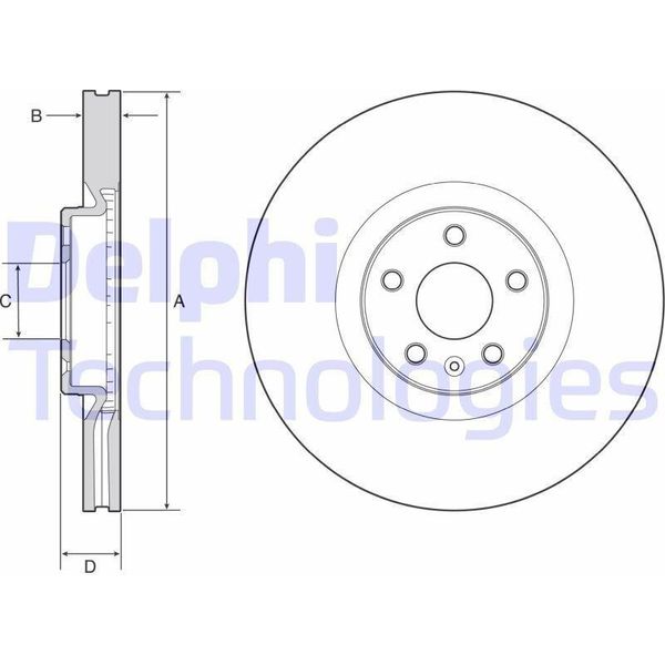 2X Disco Freno Delphi BG9231C Per Volvo XC90 Ii (256) Per Polestar Polestar 2-image