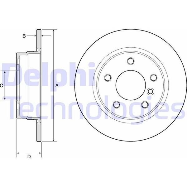 2X Disco Freno Delphi BG2624 Per Bmw 3 Sedan (E46) 3 Touring (E46) 60Mm-image