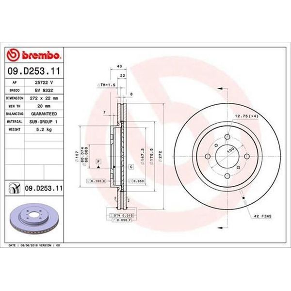 Disco Freno Brembo 09.D253.11-image