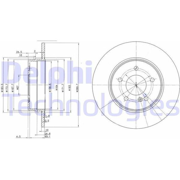 2X Disco Freno Delphi BG3239C Adatto A MERCEDES-BENZ Clk (C209) Clk (C208)-image
