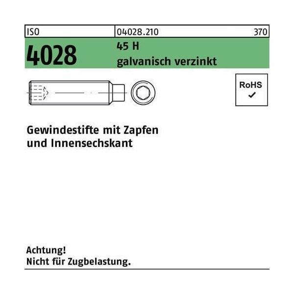 Viti A Testa Cilindrica Reyher Iso 4028 45 H M 6X40 Galv. Vz 040282100060040 (200 Pezzi)-image