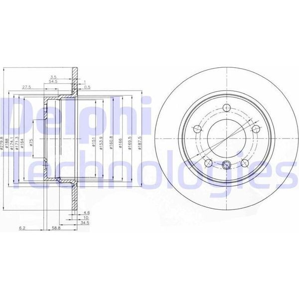 2X Disco Freno Delphi BG3948C Per Bmw 1 Hatchback (E87) 1 Hatchback (E81)-image