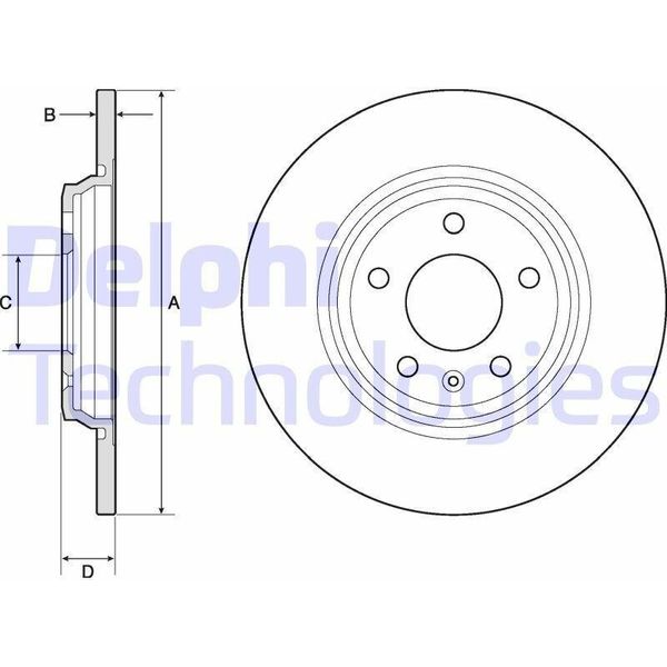 2X Disco Freno Delphi BG4800C Per Audi A4 B9 Avant (8W5 8WD) Q5 (Fyb) 36 5Mm-image