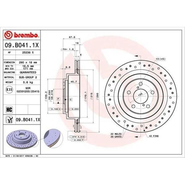 Disco Freno Brembo 09.B041.1X-image
