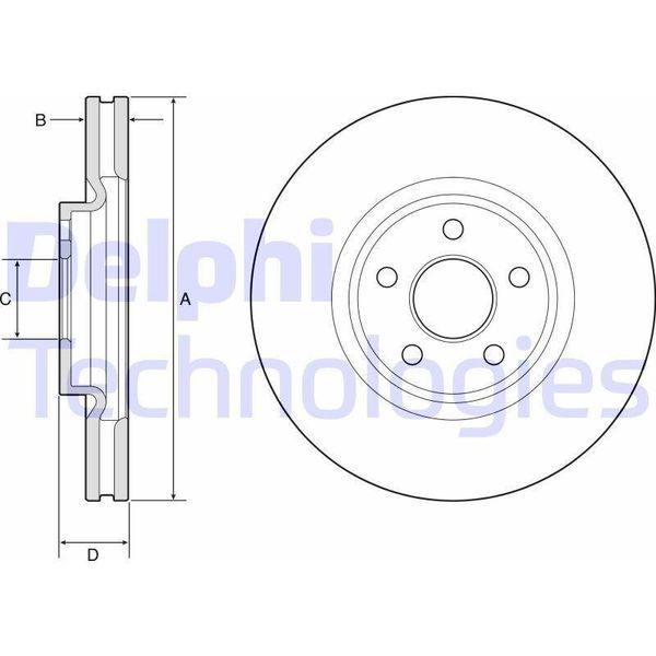 2X Disco Freno Delphi BG9203C Per Ford S-Max (Cj) Galaxy (Ck) Per Ford Usa Edge-image