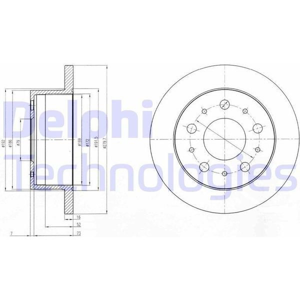 2X Disco Freno Delphi BG4099 Per Opel Movano C Pianale / Telaio (U9) 80Mm-image