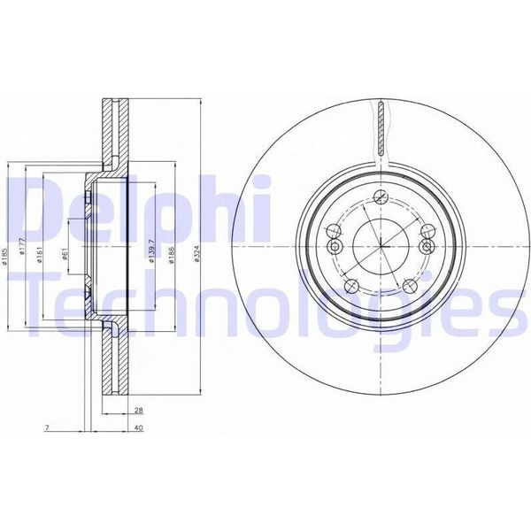 2X Disco Freno Delphi BG9687 Per Renault Espace Iv (JK0/1_) Vel Satis (BJ0_)-image