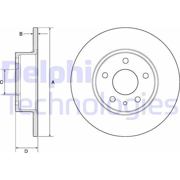 2X Disco Freno Delphi BG2386 Per Fiat Bravo Ii (198) Stilo (192) Multipla (186)-image