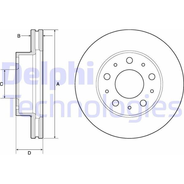 2X Disco Freno Delphi BG9180C Per Fiat Ducato (250_ 290_) 73 6Mm-image