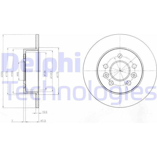 2X Disco Freno Delphi BG3552 Per Renault Espace Iii (JE0_) Espace Ii (J/S63_)-image
