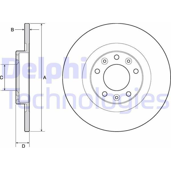 2X Disco Freno Delphi BG4662C Per Opel Grandland X (A18) Zafira Life (K0) 35Mm-image