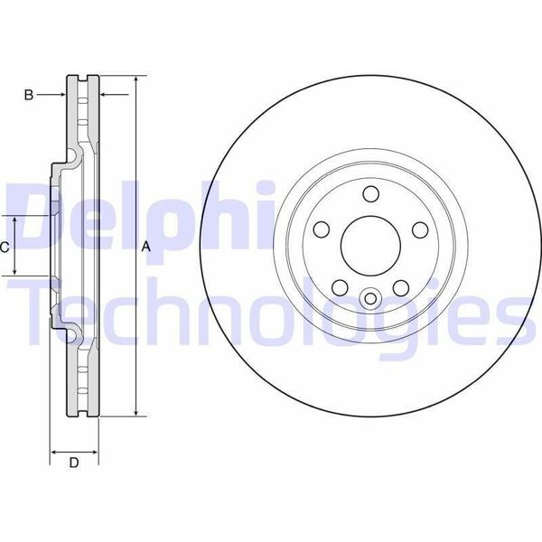 2X Disco Freno Delphi BG9178C Per Land Rover Range Rover Velar (L560) 48 2Mm-image