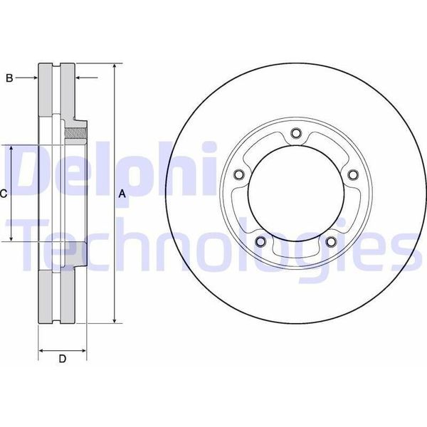 2X Disco Freno Delphi BG9139 Per Mitsubishi Canter (FB7 FB8 FE7 FE8) Vii-image