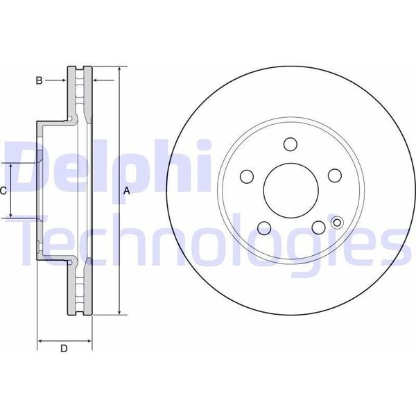 2X Disco Freno Delphi BG4945C Adatto A MERCEDES-BENZ Classe E Coupe (C207)-image