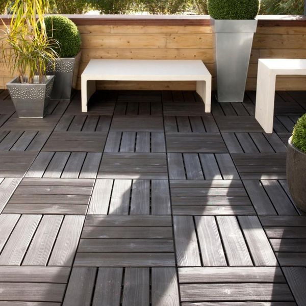 Eda 010902 No Piastra Di Base Eda In Look Legno, (L)384 Mm, Plastica, Nero-image