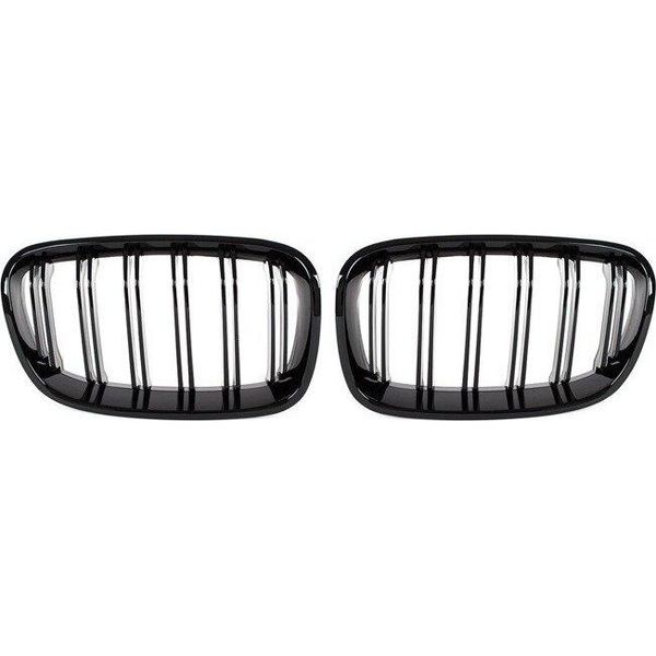 Griglia Radiatore Doppelsteg Nero Lucido Per Bmw Serie 1 F20 / F21 Dal 2011-2014-image