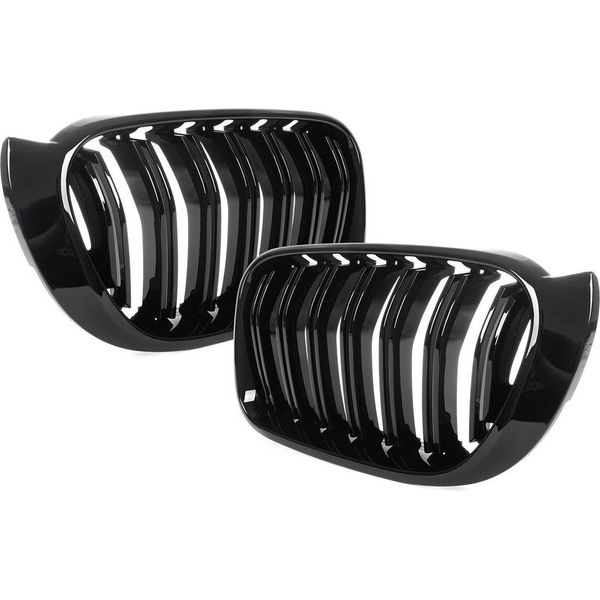 Griglia Radiatore Doppelsteg Nero Lucido Per Bmw X3 F25 Dal 2014-2017-image