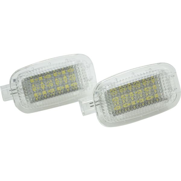 2X Led Smd Premium Specchio Illuminazione Interna Luci Canbus Per Mercedes-image