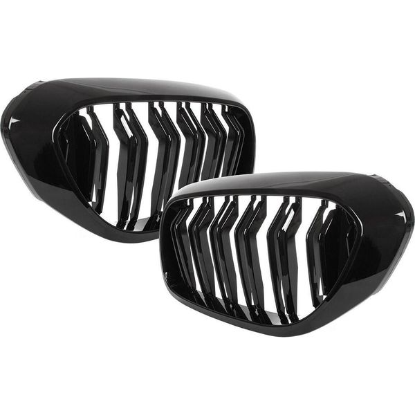 Griglia Del Radiatore Doppelsteg Nero Lucido Per Bmw Serie 5 G30 G31 Limo Touring 17--image