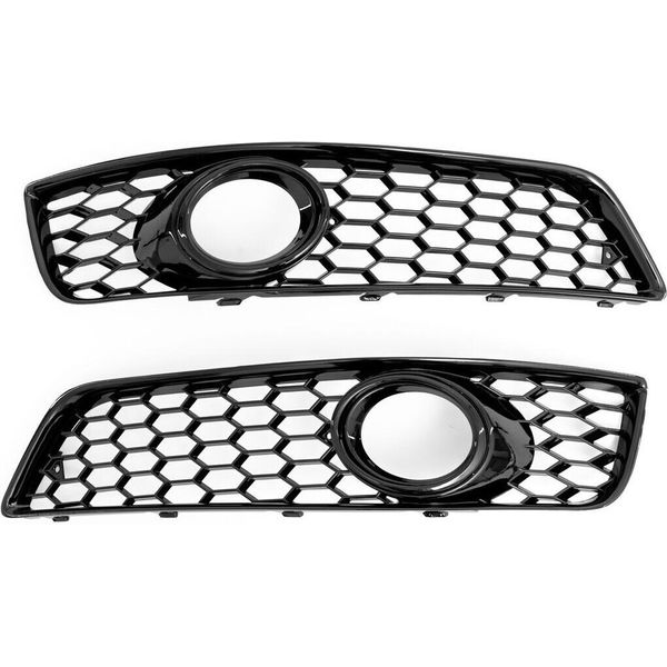 Griglia Paraurti A Nido D'ape Nero Lucido Sinistra + Destra Per Audi A3 8P Dal Facelift-image