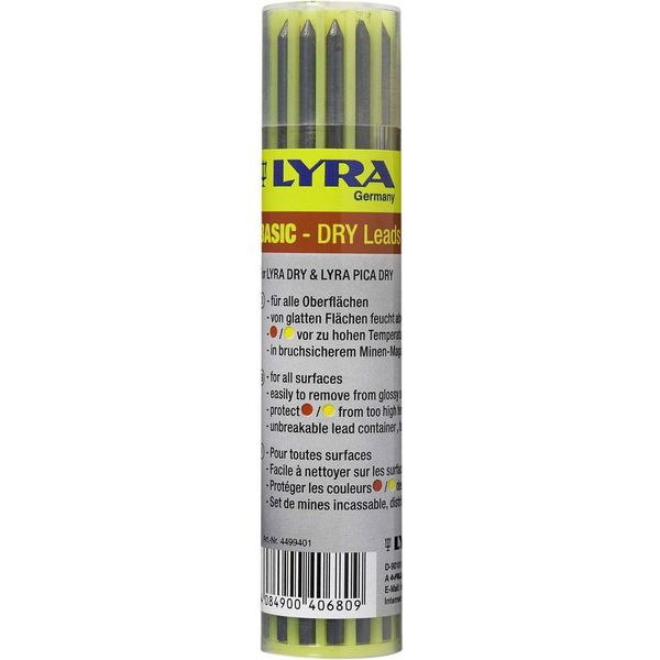 Valigetta Da 12 Mine Colorate Lyra Dry (6 Grafite, 3 Rosse, 3 Gialle)-image