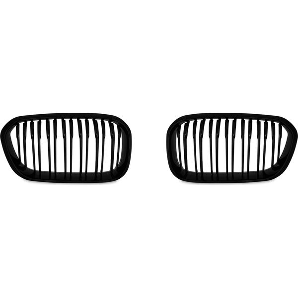 Griglia Radiatore Double Rip Nero Lucido Per Bmw F20 / F21 Dal 2015--image