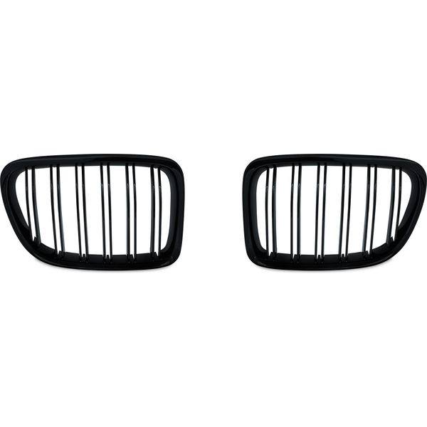 Griglia Radiatore Double Rip Nero Lucido Per Bmw X1 E84 2009-2015-image