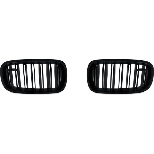 Griglia Del Radiatore Double Rip Nero Lucido Per Bmw X5 F15 2013- / X6 F16 Dal 2014--image