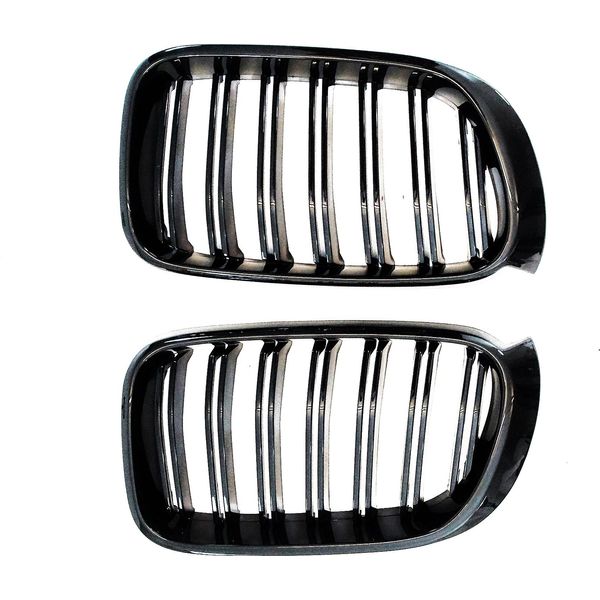 Griglia Radiatore Double Rip Nero Lucido Per Bmw X3 F25 Facelift 2014-2017-image