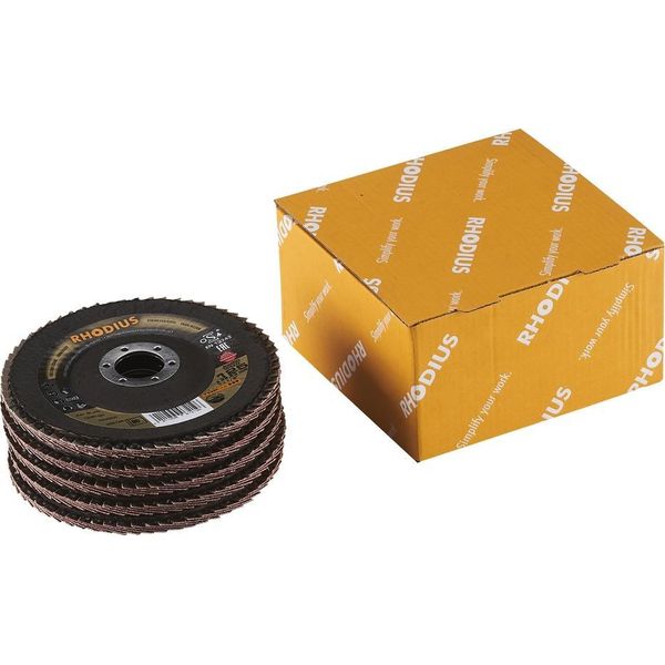 Rhodius 211313 Jumbo Speed Pack Flap Disc Diameter 125 Mm Bore Diameter 22.23 Mm 5 Pc(S)-image