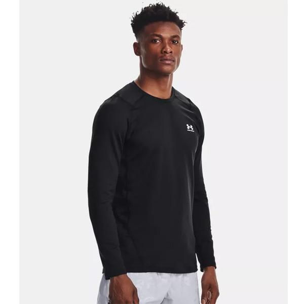 Under Armour Coldgear Fitted Crew Sweatshirt Uomo 001 - Nero/Bianco Xl-image