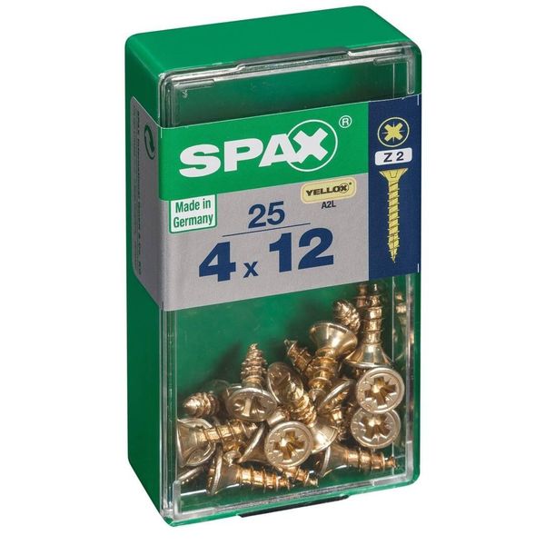 Set Di 25 Viti In Acciaio Pozidriv Spax Testa Cilindrica Bombata, Diam.4 Mm X L.12 Mm-image