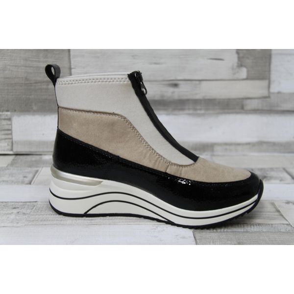 Remonte Stivaletti Sportivi Donna Nero-Beige Tessuto-Sintetico Vegano Taglia: 41-image