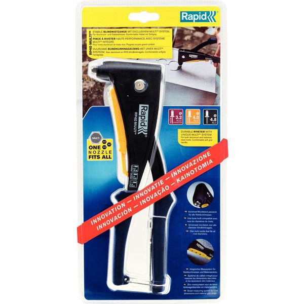 Rapid RP40 Pinza Multirivettatrice Per Rivetti In Alluminio E Acciaio Inox Ø3.2/4/4.8Mm-image