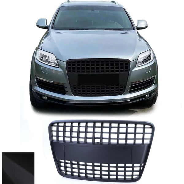 Griglia Radiatore Griglia Sportiva Griglia A Nido D'ape Nero Opaco Per Audi Q7 4L Dal 2005-2009-image