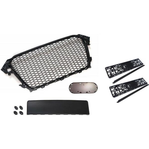 Griglia Radiatore Griglia Sportiva Griglia A Nido D'ape Griglia Per Audi A4 / S4 / RS4 B8 8K + Avant-image
