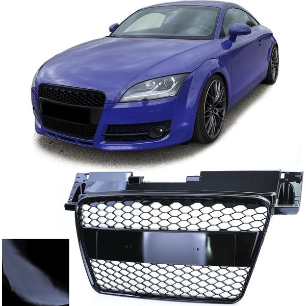 Griglia Radiatore Griglia Sportiva Griglia A Nido D'ape Nero Lucido Per Audi Tt 8J Pre-Facelift-image