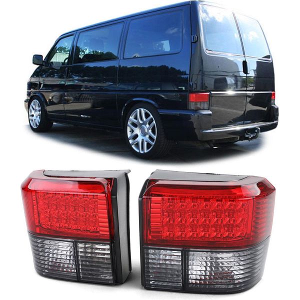 Fari Posteriori Combinati A Led Rosso/Nero Per Vw T4 Iv Dal 1990 Al 2003-image