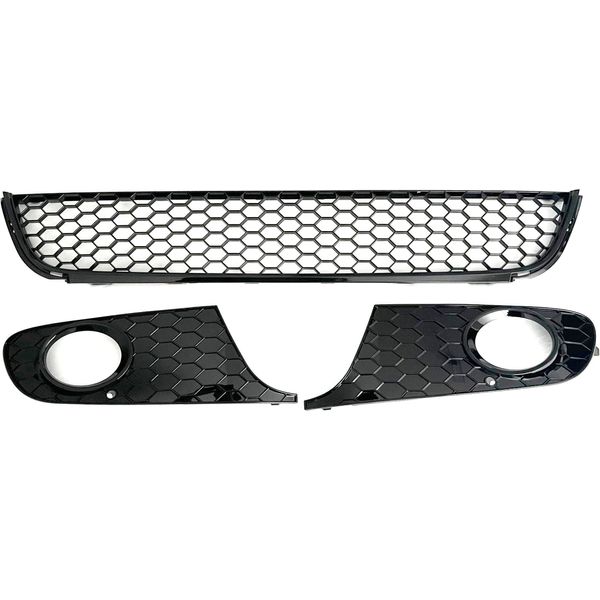 Set Griglia Paraurti A Nido D'ape Sinistra + Destra + Centro Per Vw Golf 6 Dal 2009--image