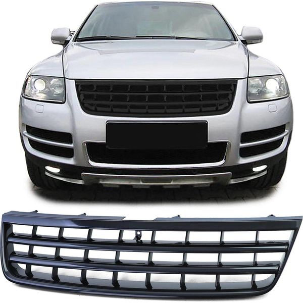 Griglia Radiatore Griglia Sportiva Black Glanz Per Vw Touareg 7L Dal 2002-2006-image