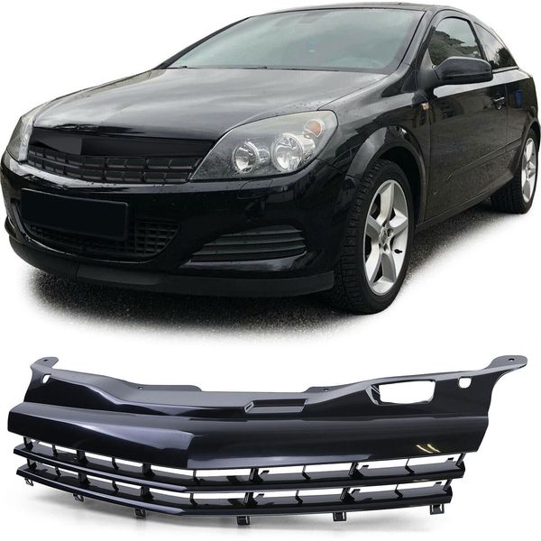 Griglia Radiatore Griglia Sportiva Nera Per Opel Astra H Gtc / Twintop 05-10-image