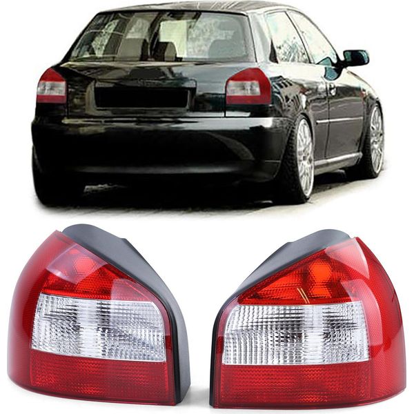 Fanali Posteriori Rosso Bianco Facelift Ottica Per Audi A3 8L 96-00-image