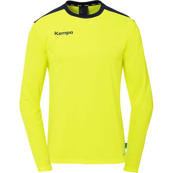 Kempa Emotion 27 Camicia A Maniche Lunghe Uomo Giallo Fluo Navy Gr M-image