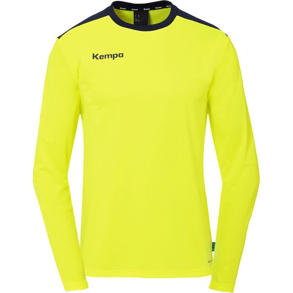 Kempa Emotion 27 Camicia A Maniche Lunghe Uomo Giallo Fluo Navy Gr S-image