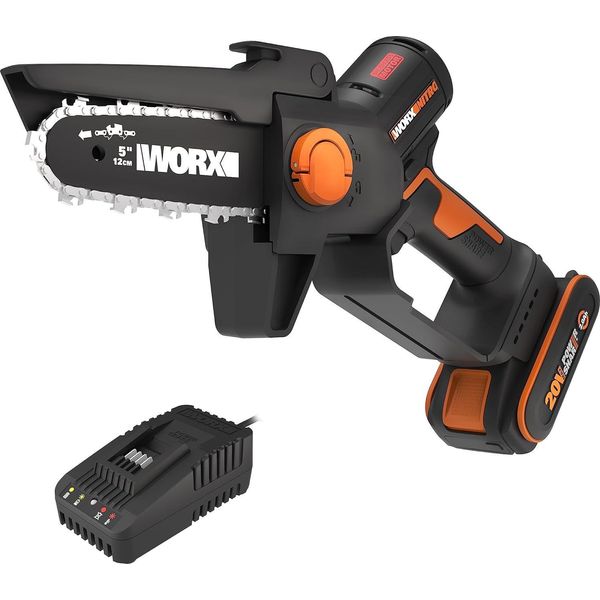 Motosega Da Potatura A Batteria Worx Wg325E 20V, Barra Guida Da 12 Cm-image