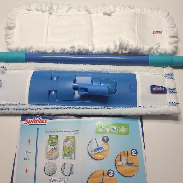 Spontex Mop Mop In Microfibra Extrapiatto Spazzamento Versatile Facile Da Pulire-image