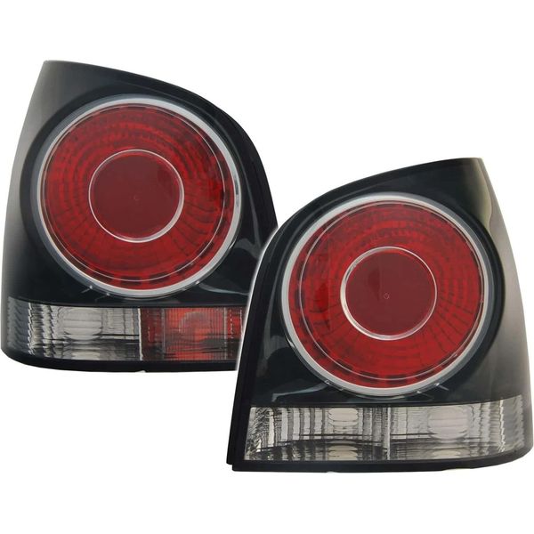 Fanali Posteriori Neri Sinistri + Destri Per Vw Polo 9N 2001-2009-image