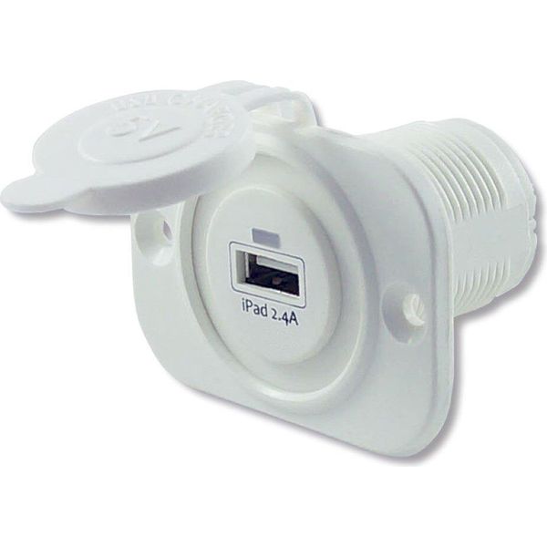 Presa Usb Singola Talamex Con Telaio Da Incasso 2,4A Bianco Bianco Taglia Unica-image
